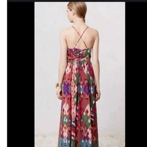 Maeve Maxi Dress Colorful Print Sleeveless Bohemian Casual Size S